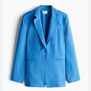 H&M Bright Blue Single-Button Blazer